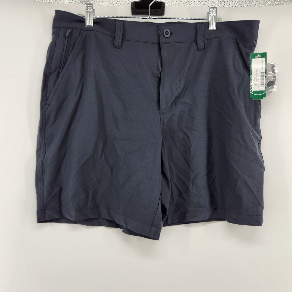 Flag & Anthem Men's Navy Blue Size 35 Pivot Performance 8" Inseam Shorts NWT